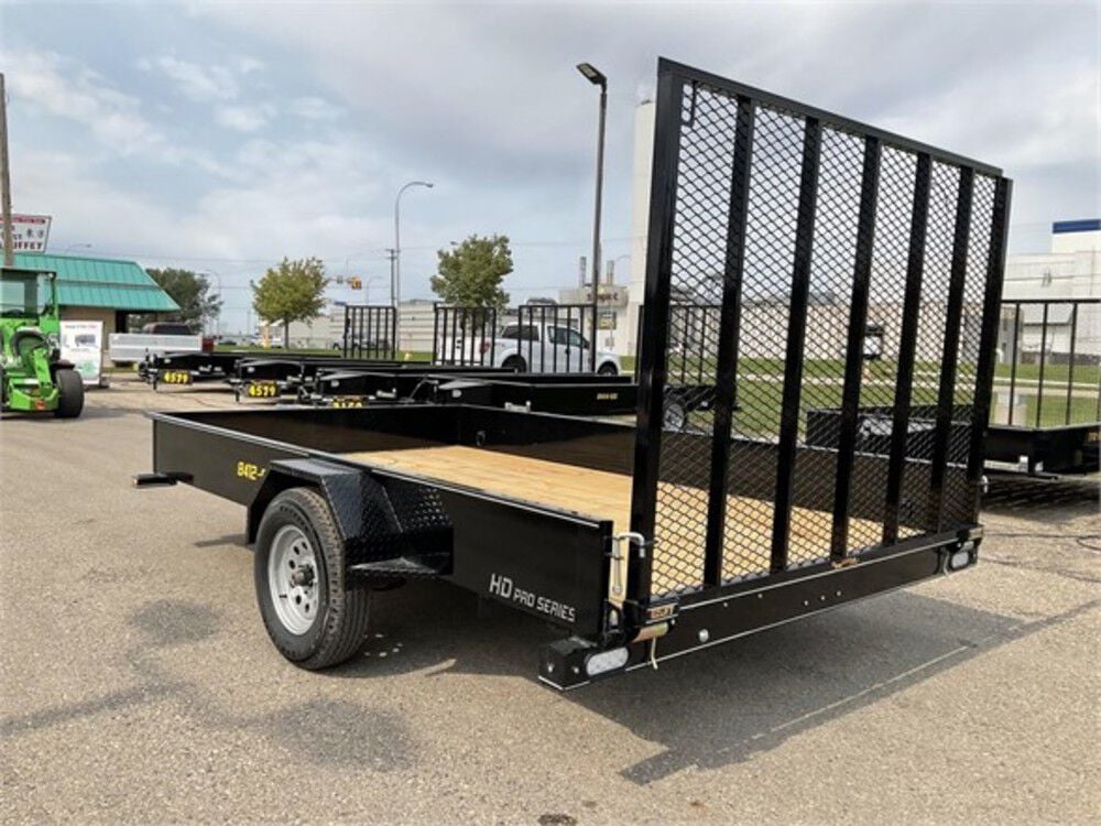Steel Sided Open Utility Trailer 12'x84in Single Axle HD Pro Toolbox SS8412A135