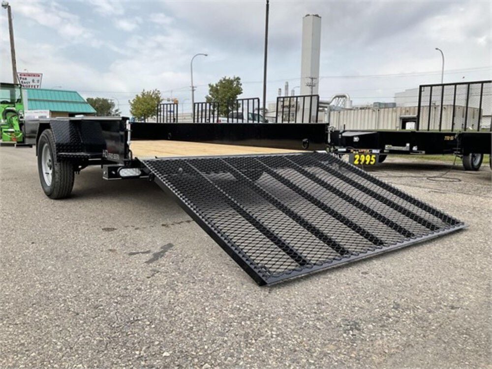 Steel Sided Open Utility Trailer 12'x84in Single Axle HD Pro Toolbox SS8412A135