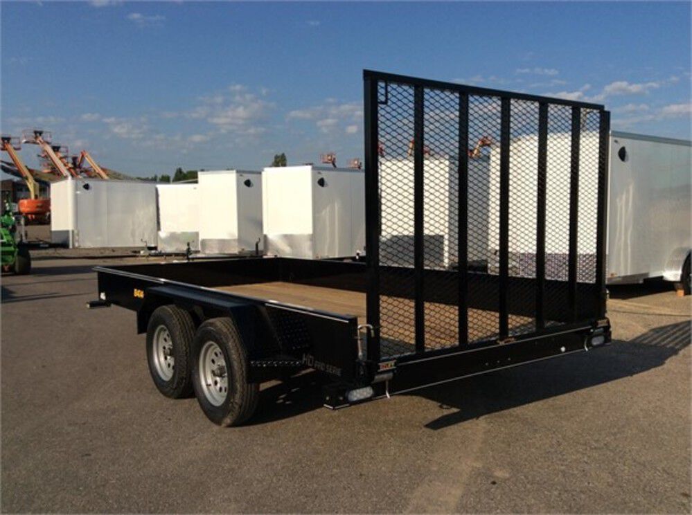 Steel Sided Open Utility Trailer 14'x84in Tandem Axle HD Pro Toolbox SS8414A235
