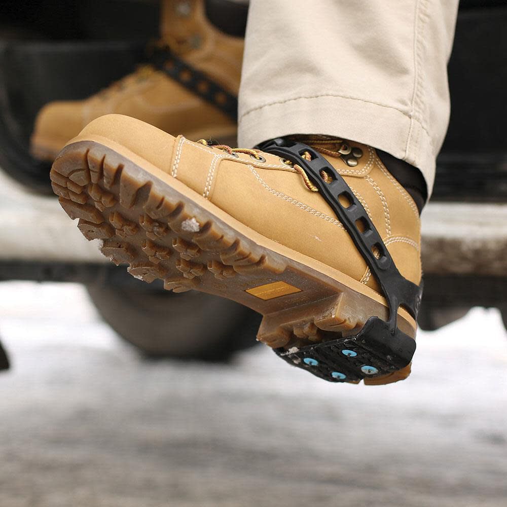 Heel Over Shoe Slip Resistant Traction Aid with Grip Carbide Spikes Bi-Directional Tread Universal Size V3550470-O/S