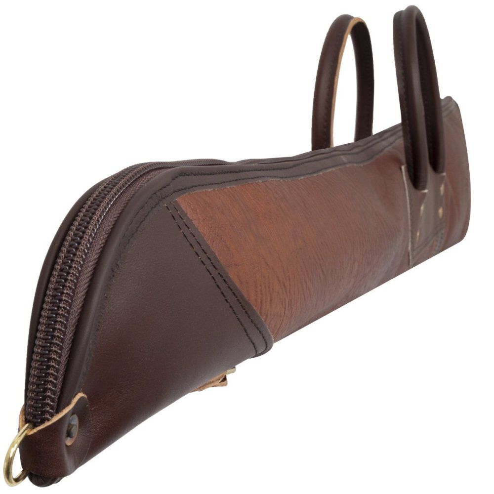 55 In. L Brown Trim Bison Leather Shotgun Case LB-510-55-BRN