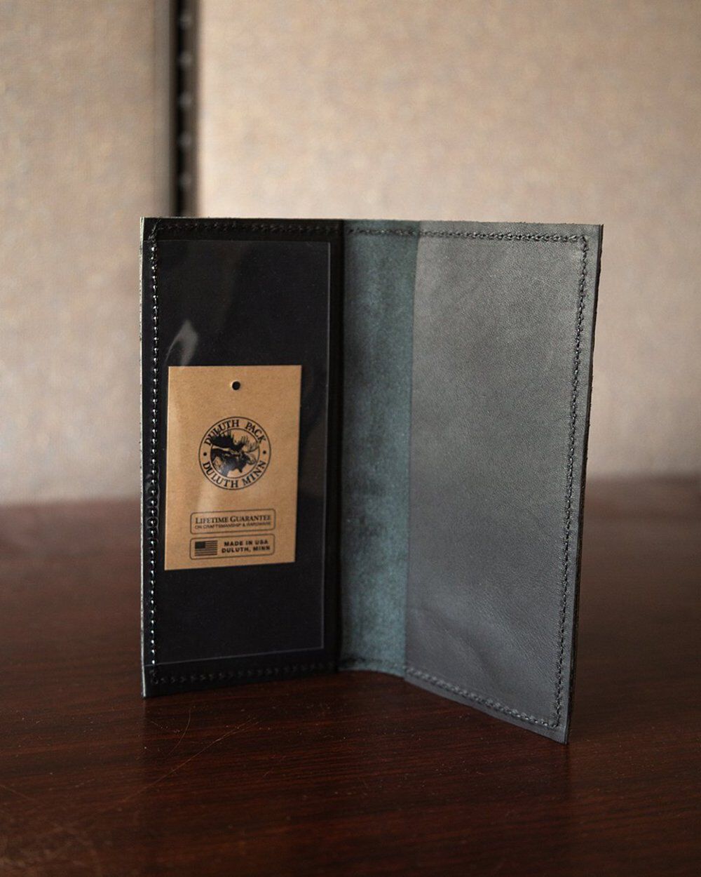 Smooth Leather Checkbook Cover L-101