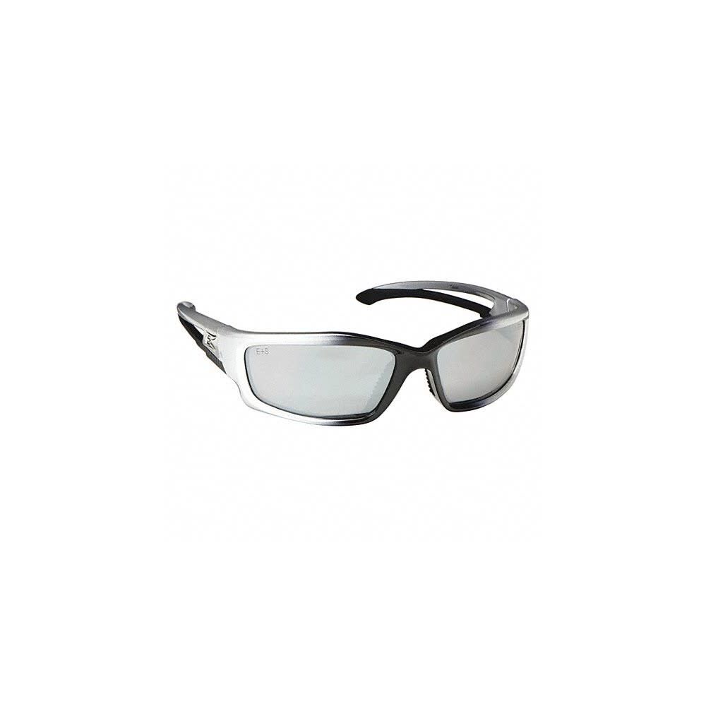 Kazbek Safety Glasses Silver/Black Frame Silver Mirror Lens SK117