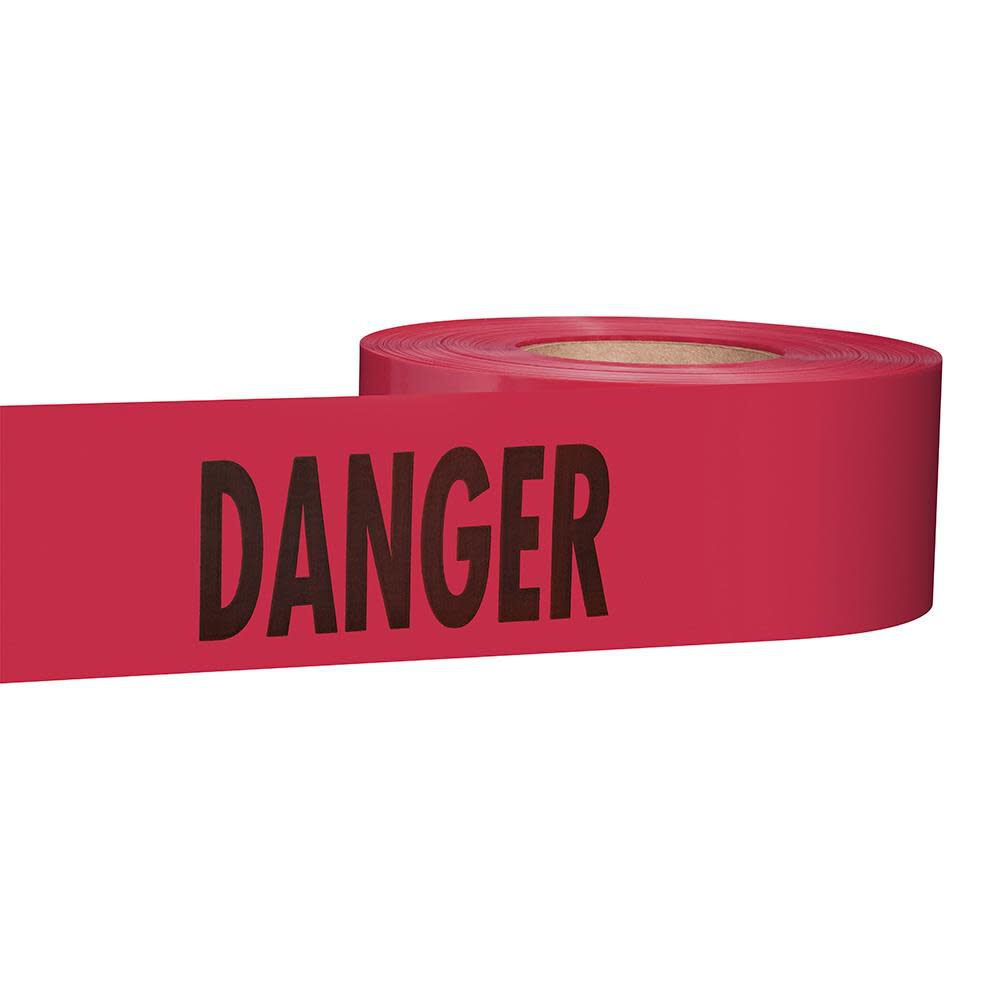 1000 ft. Premium Red Barricade Tape - Danger 77-1004