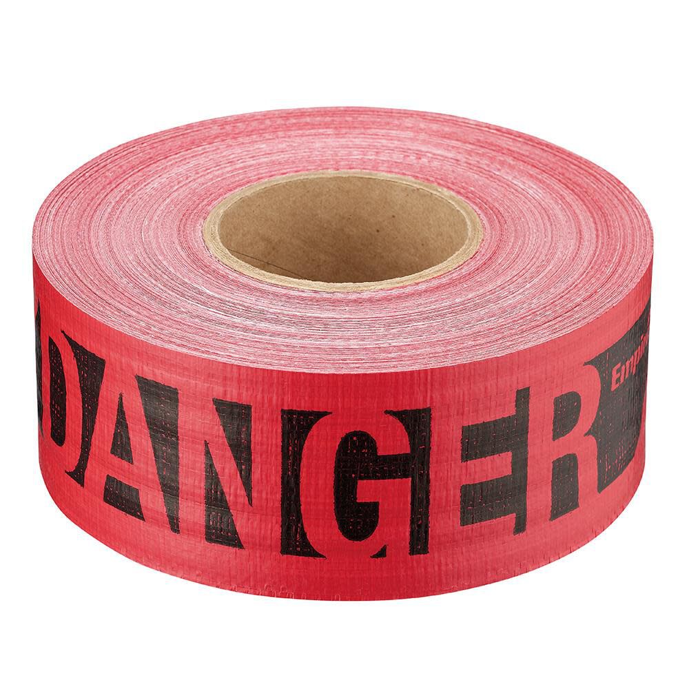 500 ft. Reinforced Red Barricade Tape - Danger/Peligro 76-0604