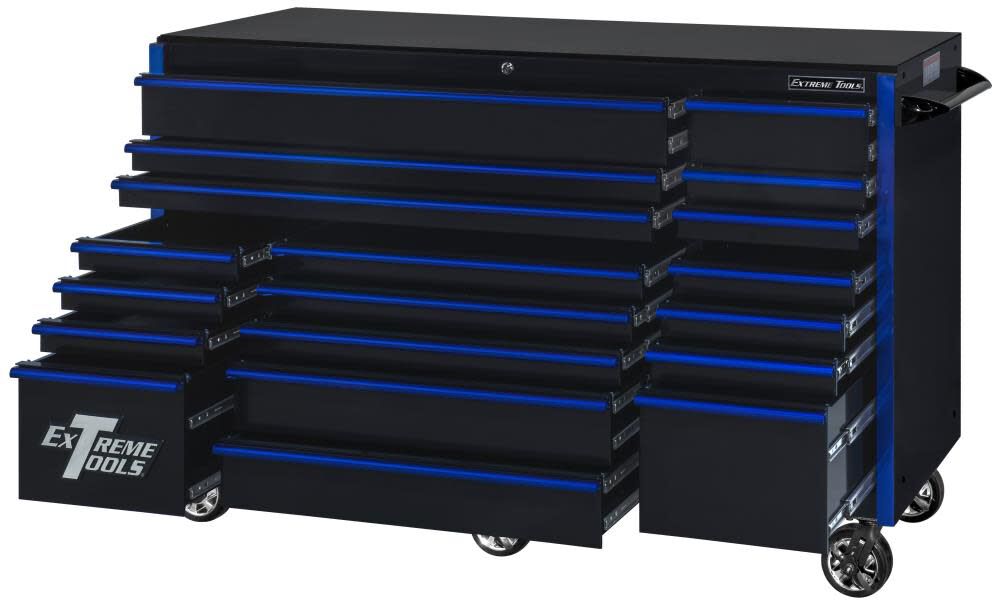 RX Series Roller Cabinet 72in x 30in Black RX723019RCBKBL-250