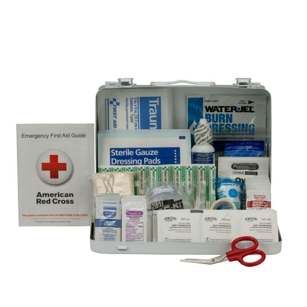 First Aid Kit 25 Person Bulk Metal Case ANSI A 90560
