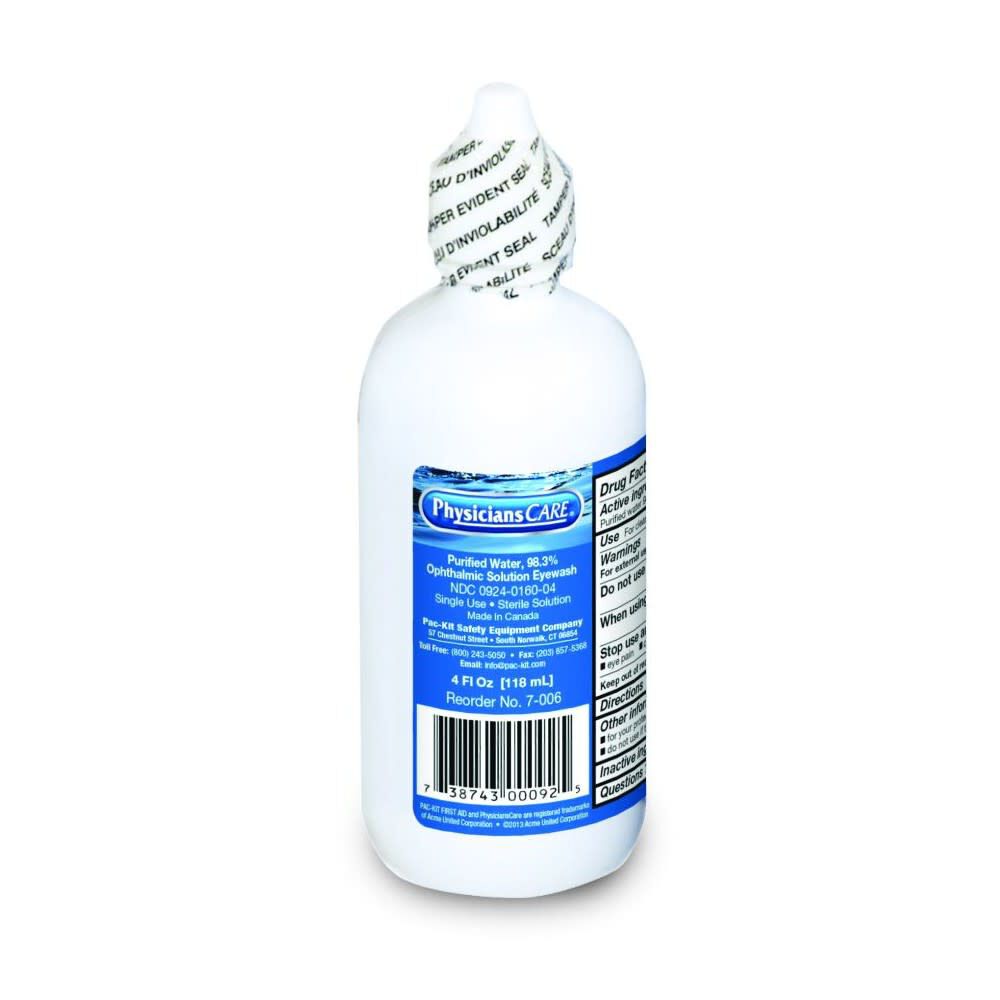 PhysiciansCare Bottle Eye Wash Solution 4oz 7-006