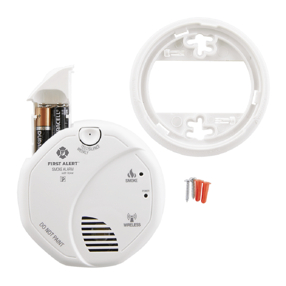 Interconnected Wireless Smoke Alarm with Voice Location Battery Operated 1039826
