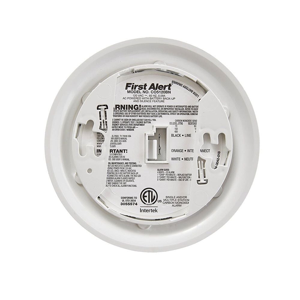 Hardwired Carbon Monoxide Alarm with Battery Back-up CO5120BN