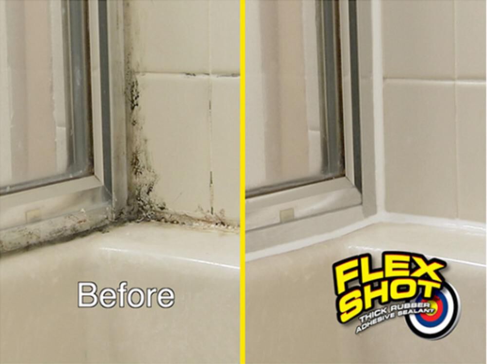 8 oz Flex Shot Rubber Sealant - White FSH8W