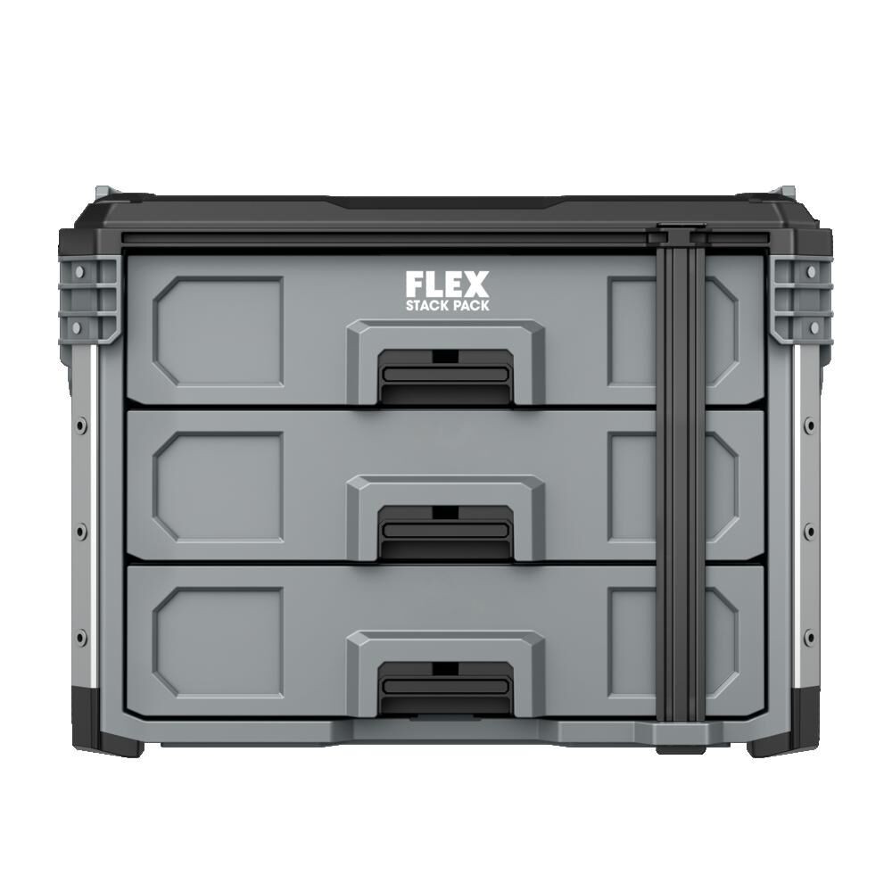 STACK PACK 15.1-in W x 16.3-in H x 16.8-in D 3-Drawer Gray Polypropylene Tool Box FS1105