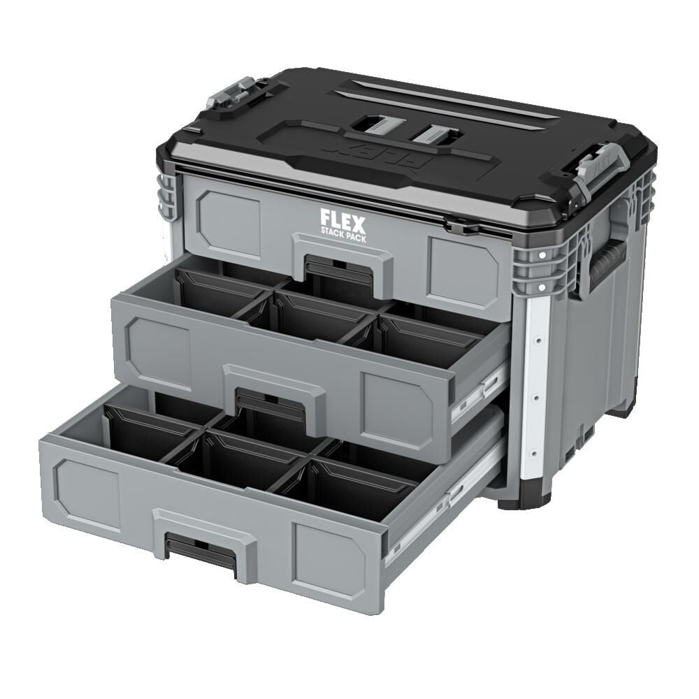 STACK PACK 15.1-in W x 16.3-in H x 16.8-in D 3-Drawer Gray Polypropylene Tool Box FS1105