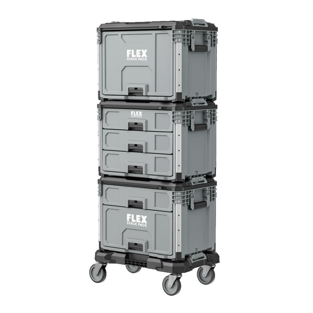 STACK PACK 15.1-in W x 16.3-in H x 16.8-in D 3-Drawer Gray Polypropylene Tool Box FS1105