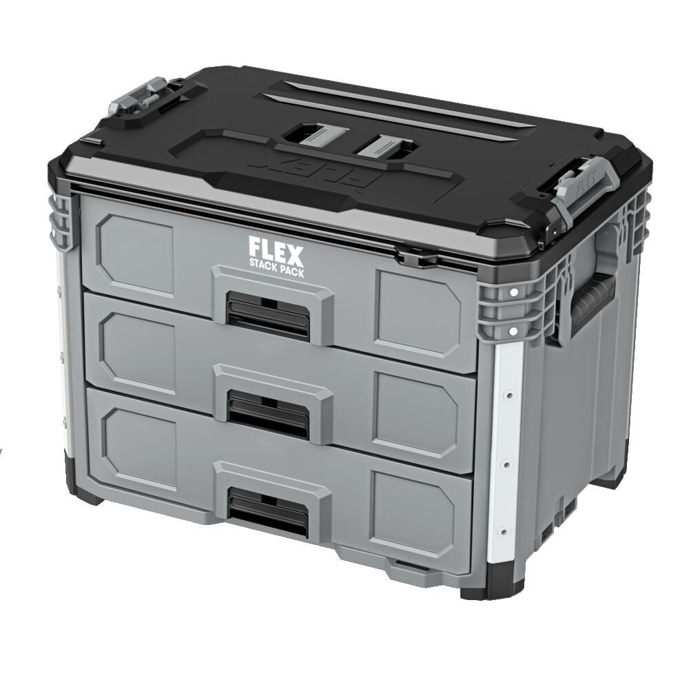 STACK PACK 15.1-in W x 16.3-in H x 16.8-in D 3-Drawer Gray Polypropylene Tool Box FS1105