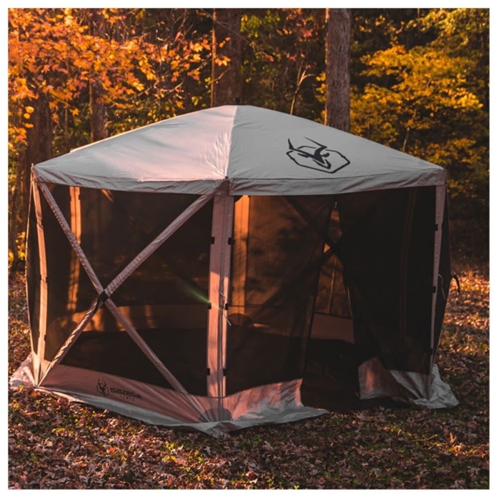 G6 Gazebo 6 Sided 124 X 124in Portable Desert Sand GG601DS