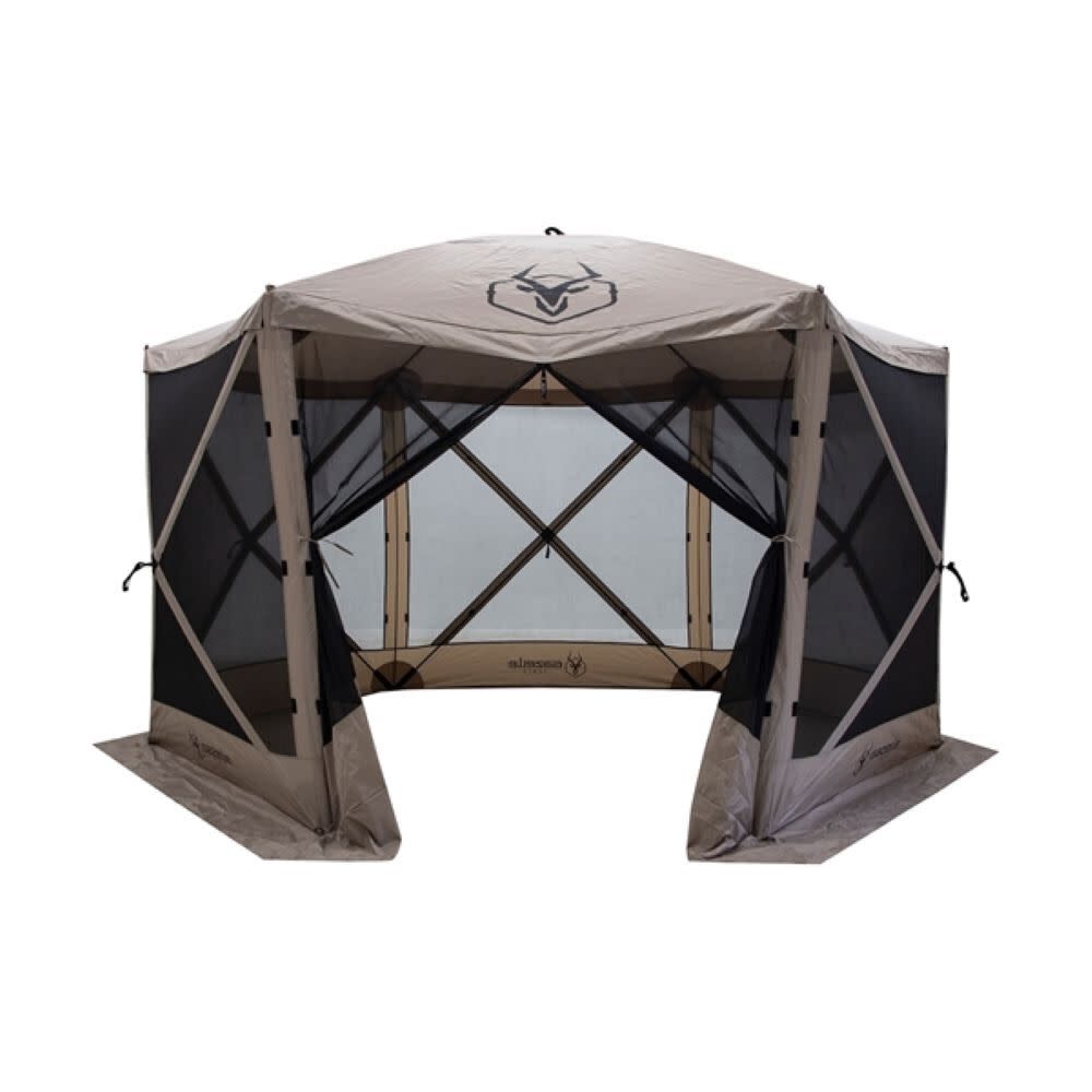 G6 Gazebo 6 Sided 124 X 124in Portable Desert Sand GG601DS