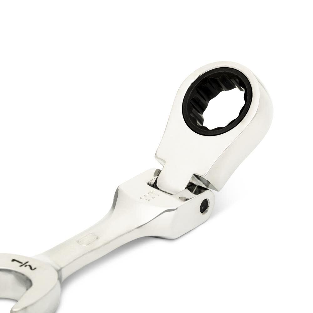 1/2 Inch 90-Tooth 12 Point Stubby Flex Combination Ratcheting Wrench 86873
