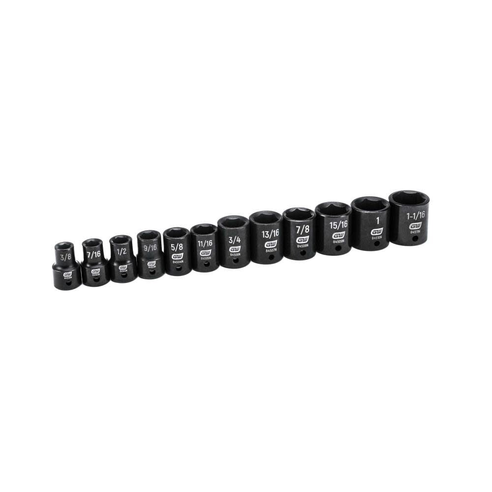 12-Piece Standard (SAE) 1/2-in Drive 12-Point Impact Socket Set 84931N