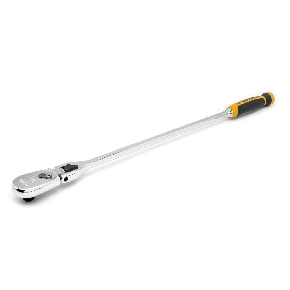 1/2in Drive 90 Tooth Dual Material Locking Flex Head Teardrop Ratchet 24in 81372T