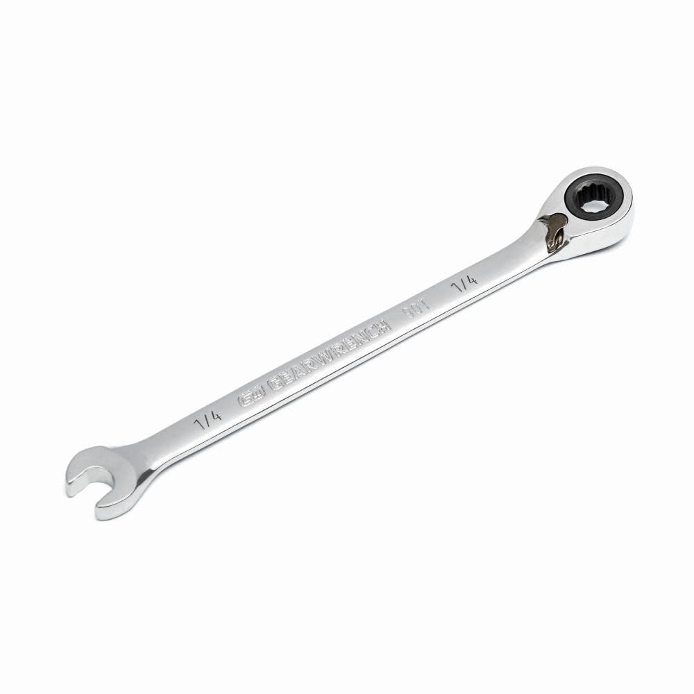 1/4 Inch 90-Tooth 12 Point Reversible Ratcheting Wrench 86640