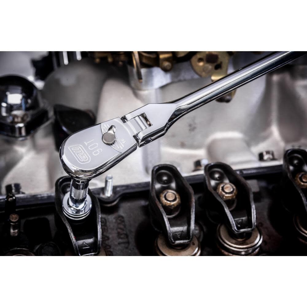 1/4in Drive 90 Tooth Flex Head Teardrop Ratchet - 7in 81012T