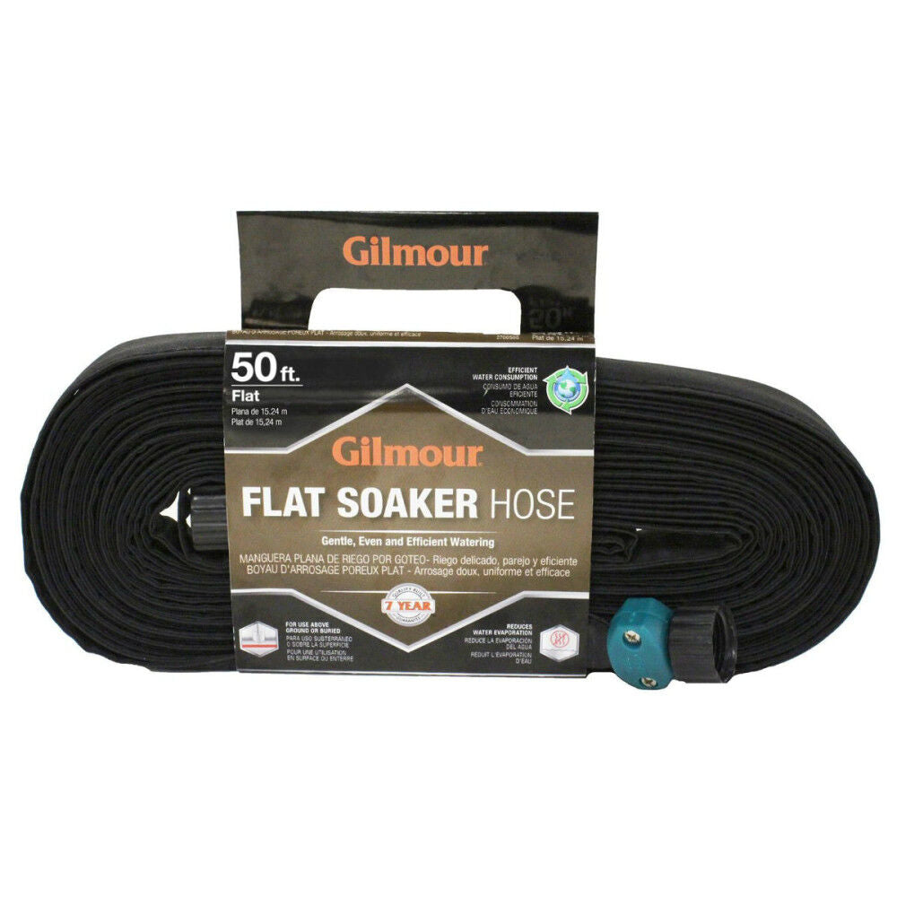 50 ft Black Vinyl Flat Weeper Soaker Hose 870501-1001