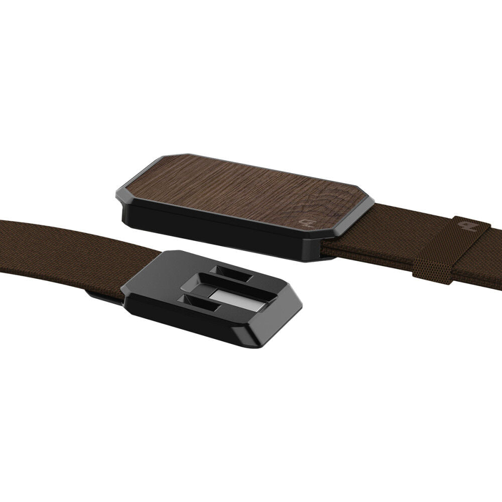 Brown Belt with Walnut Magnetic Buckle B1-012-OS