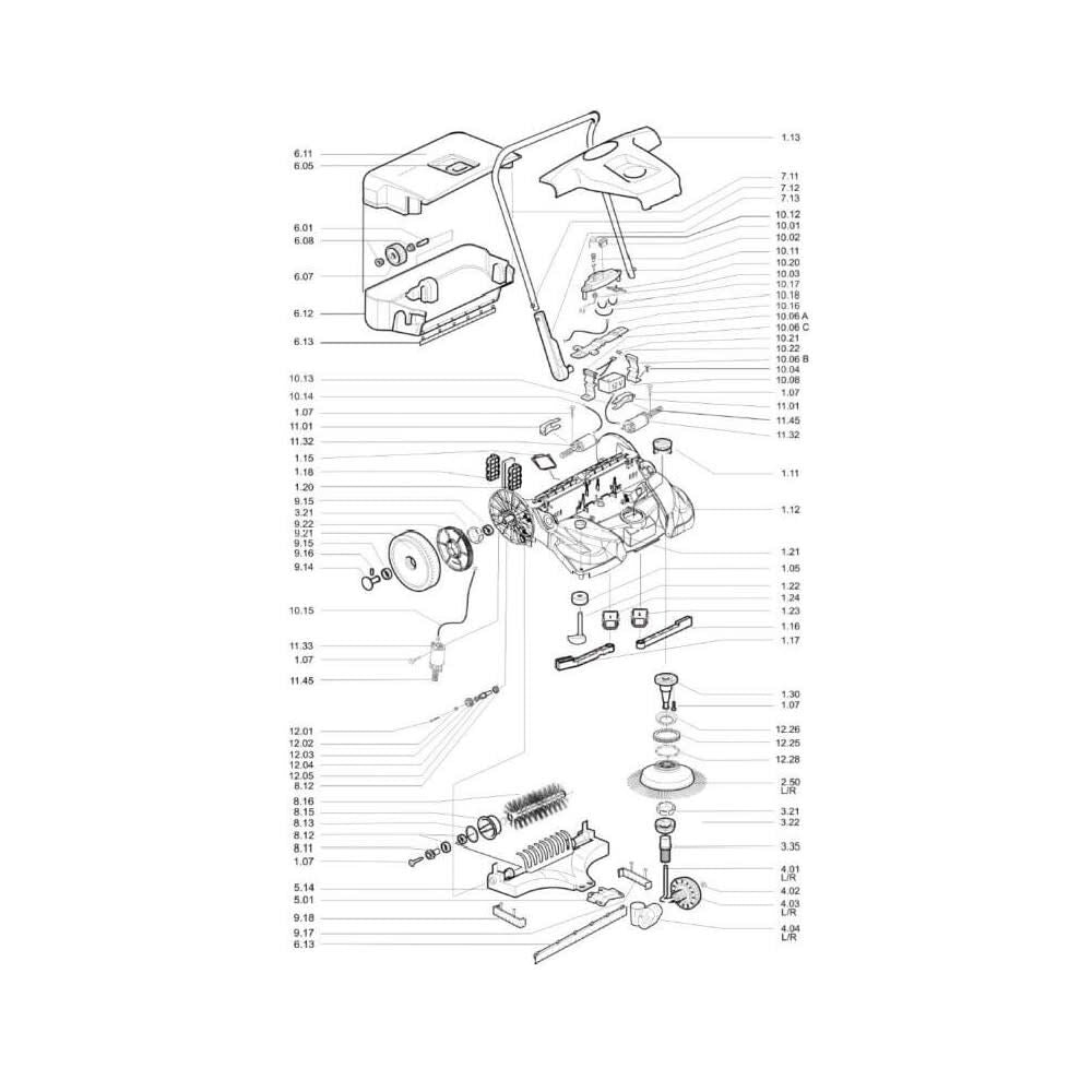 677 31in Battery Powered Triple Sweeper HAAGA 677
