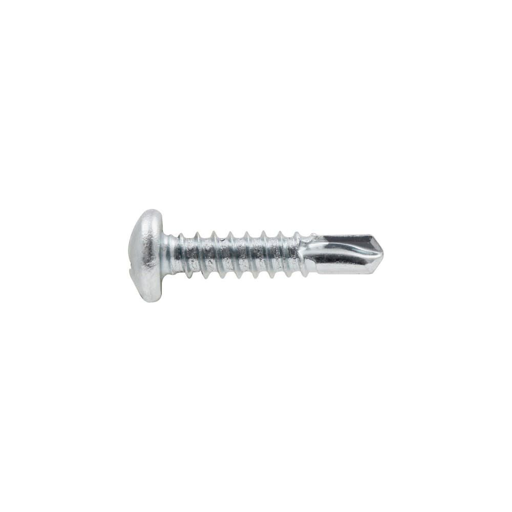 #10-16 x 1in Zinc Pan Head Phillips Self Drilling Screw 100pk HF560290