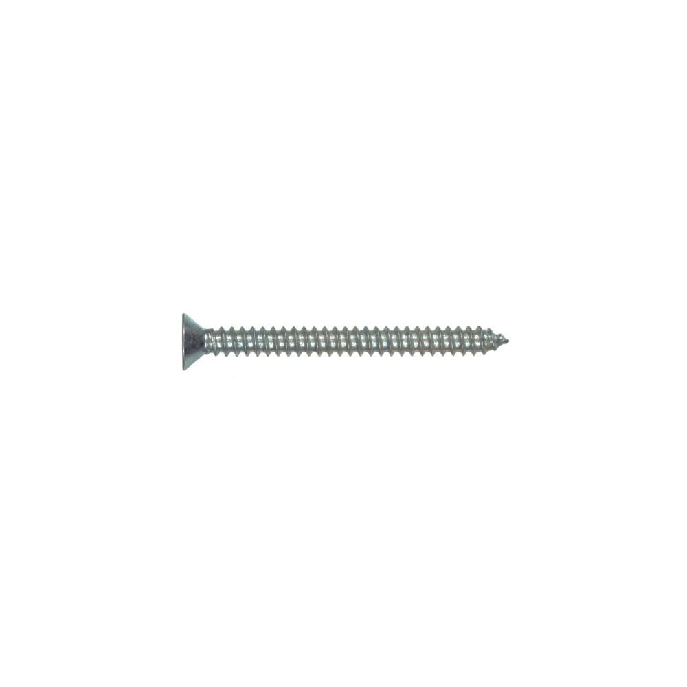 #10 x 2 1/2in Zinc Flat Head Phillips Sheet Metal Screw 100pk HF80217