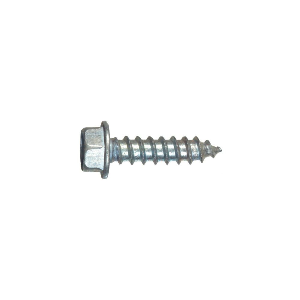 #12 x 1 1/2in Zinc Slotted Hex Head Sheet Metal Screw 100pk HF70322