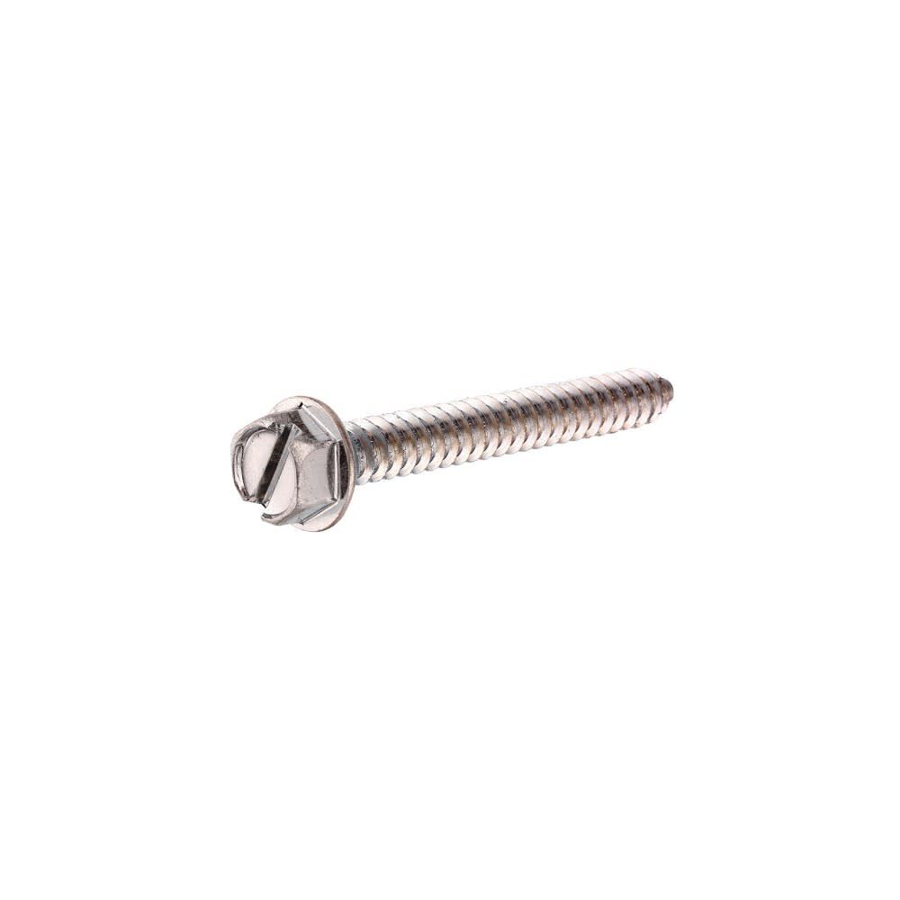 #14 x 1in Stainless SlottedHex Washer Sheet Metal Screw 100pk HF823138