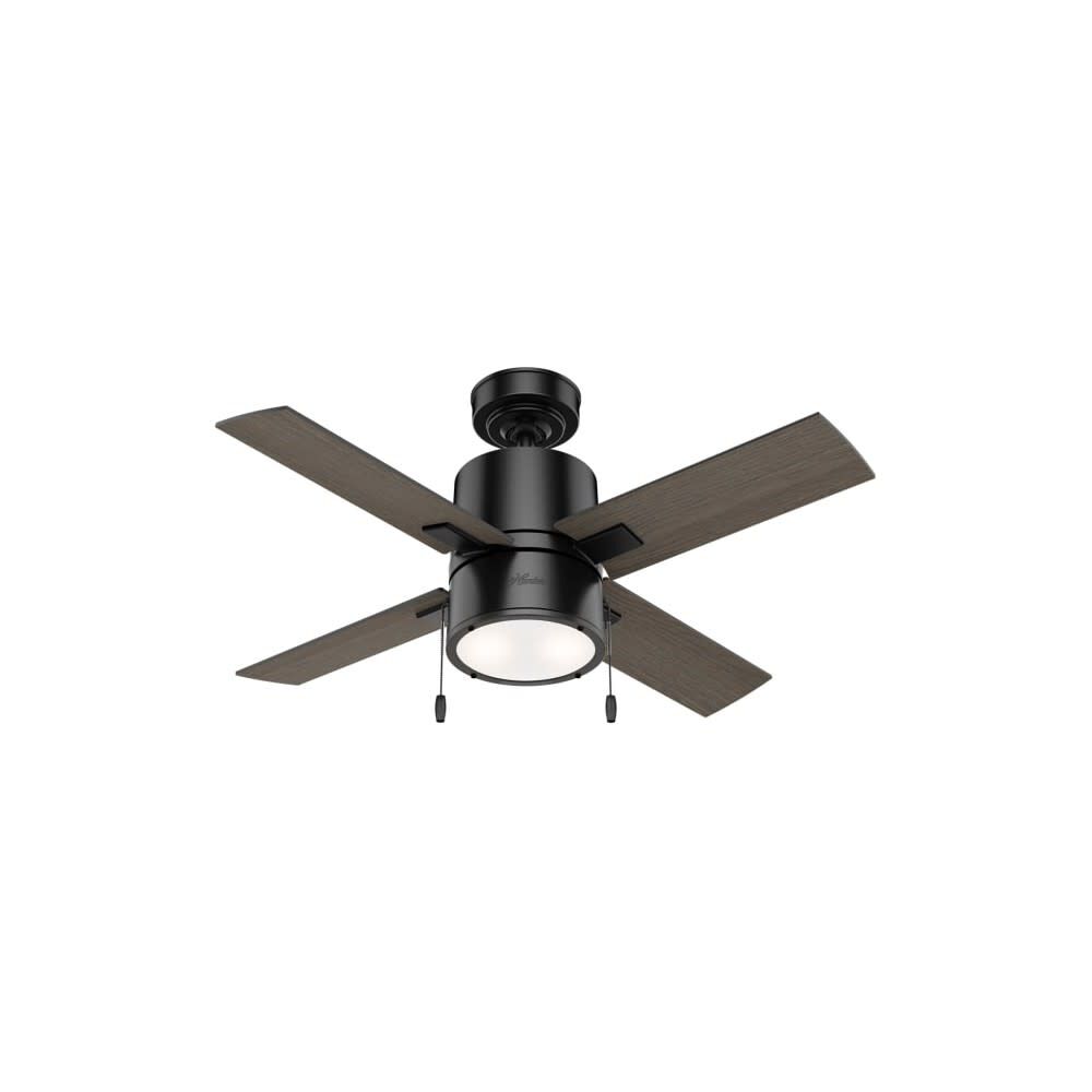 Beck Ceiling Fan 42in Matte Black/Greyed Walnut 53433