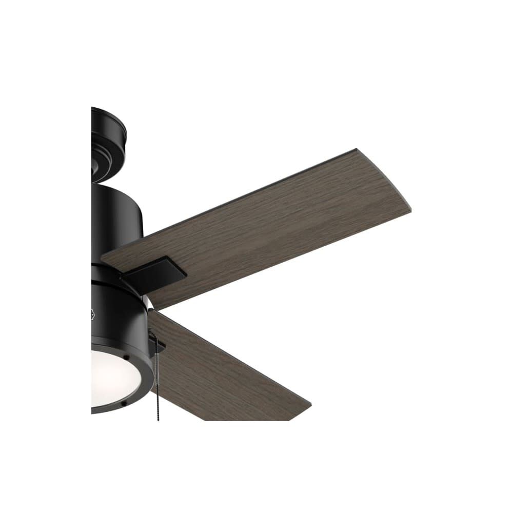 Beck Ceiling Fan 42in Matte Black/Greyed Walnut 53433