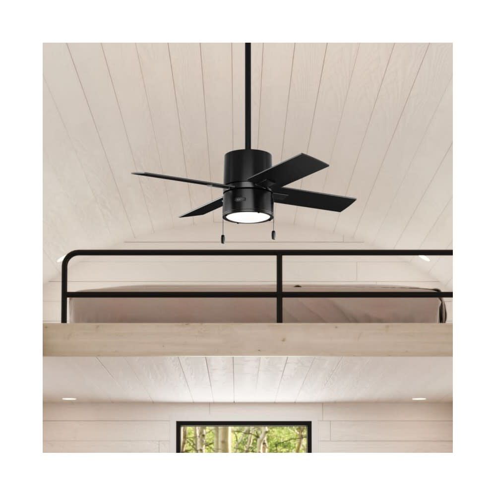 Beck Ceiling Fan 42in Matte Black/Greyed Walnut 53433
