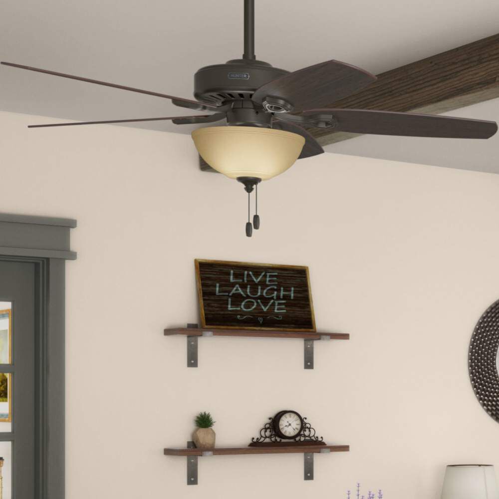 Builder Deluxe Ceiling Fan 52in Bronze Brazilian Cherry 53091