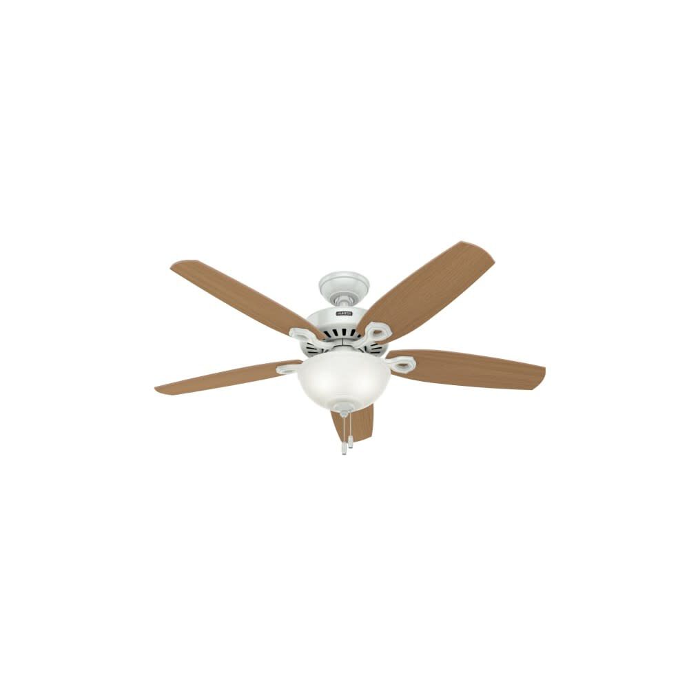 Builder Deluxe Ceiling Fan 52in White White/Beech 53089