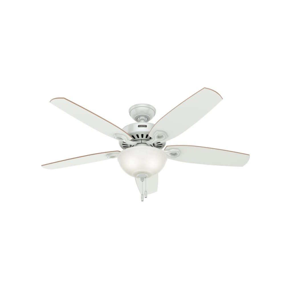 Builder Deluxe Ceiling Fan 52in White White/Beech 53089