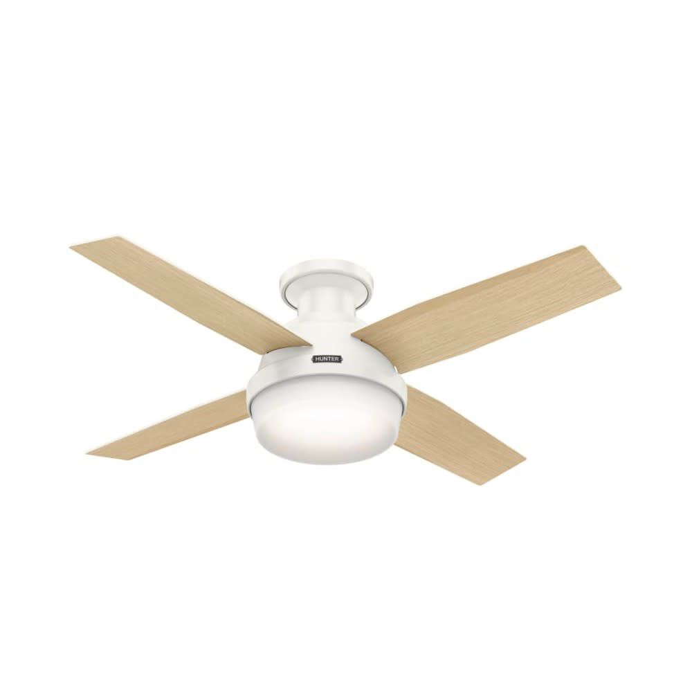 Dempsey Ceiling Fan 44in Fresh White Blonde Oak/White 59244