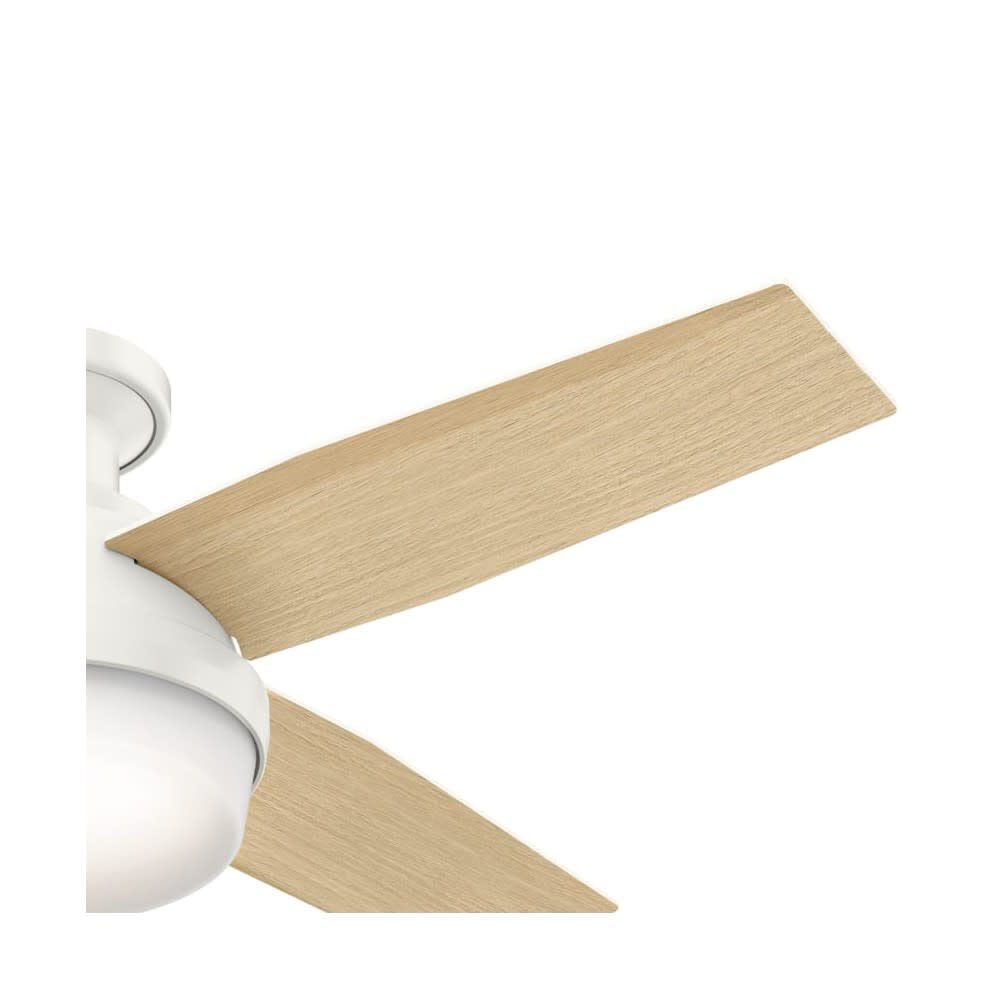 Dempsey Ceiling Fan 44in Fresh White Blonde Oak/White 59244