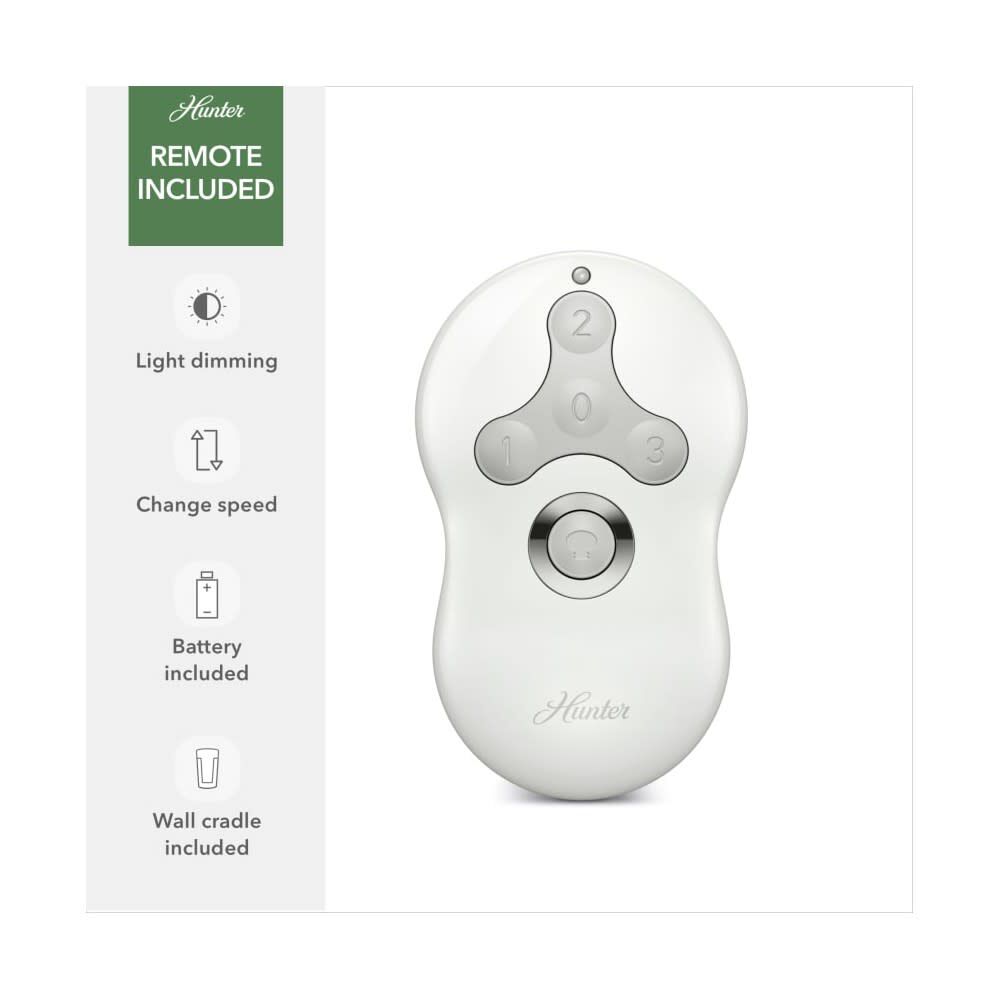 Dempsey Ceiling Fan 44in Fresh White Blonde Oak/White 59244