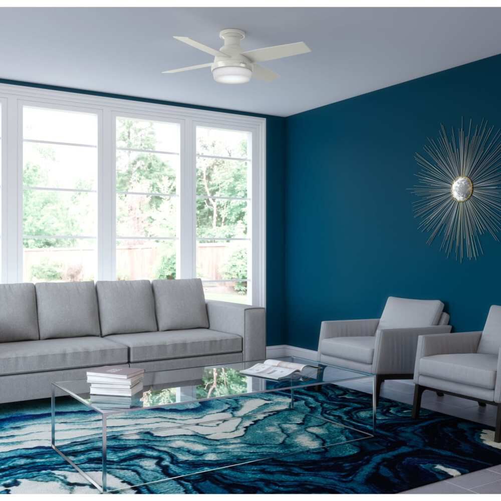 Dempsey Ceiling Fan 44in Fresh White Blonde Oak/White 59244