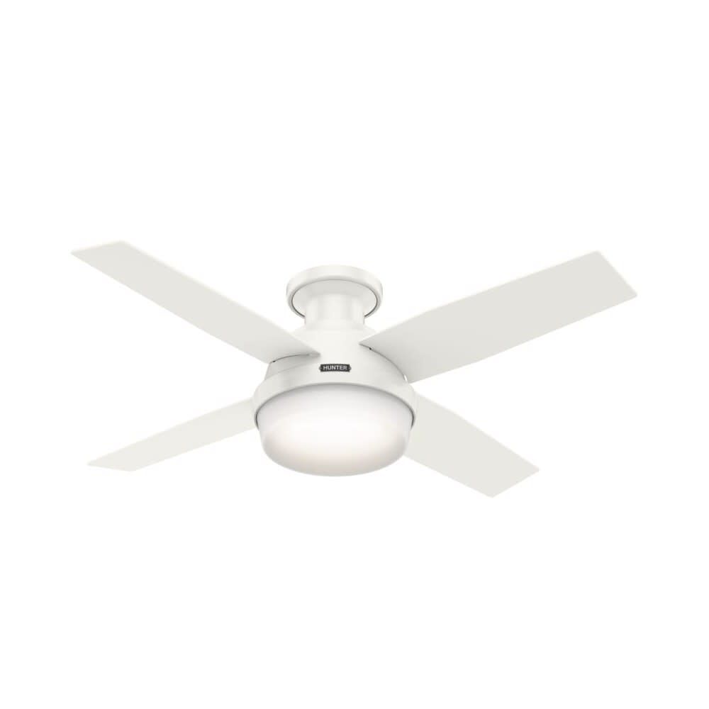 Dempsey Ceiling Fan 44in Fresh White Blonde Oak/White 59244
