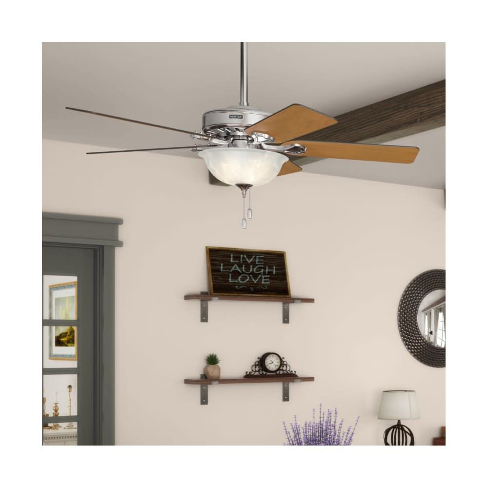 Pros Best Ceiling Fan 52in Brushed Nickel Chestnut 53249E