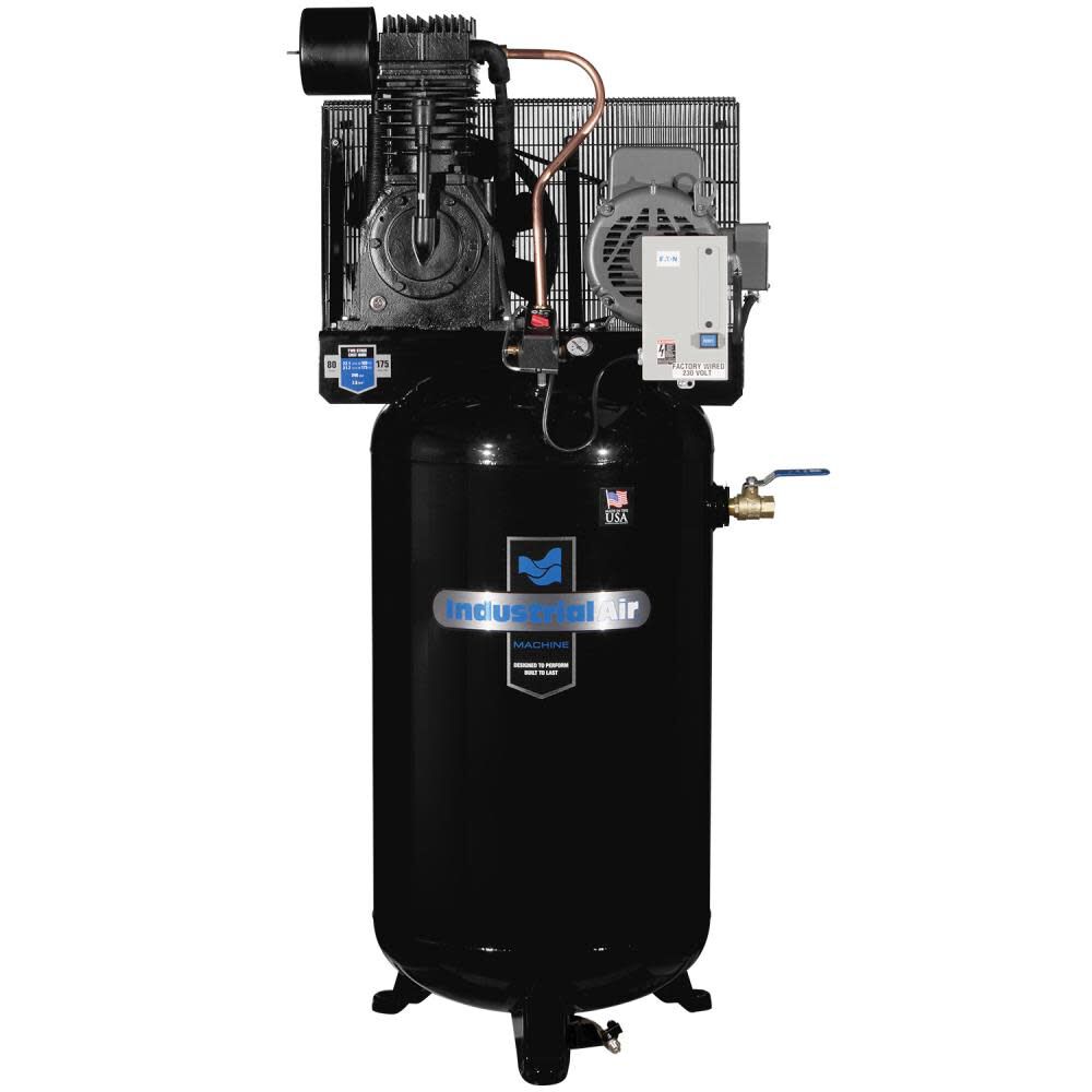 Compressor 7.5 HP Single Phase 230V 80 Gallon Two Stage IV7518075