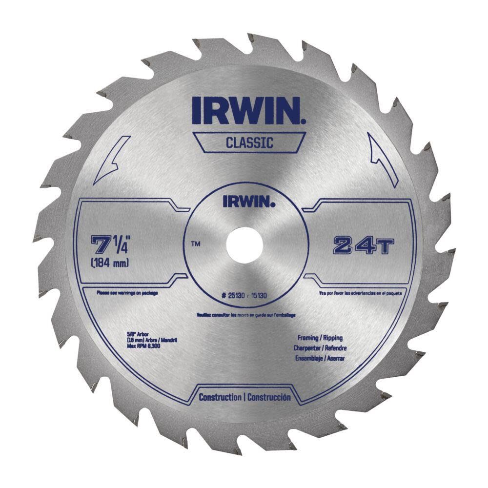 7-1/4 In. 24 TPI Carbon Circular Saw Blade 15130