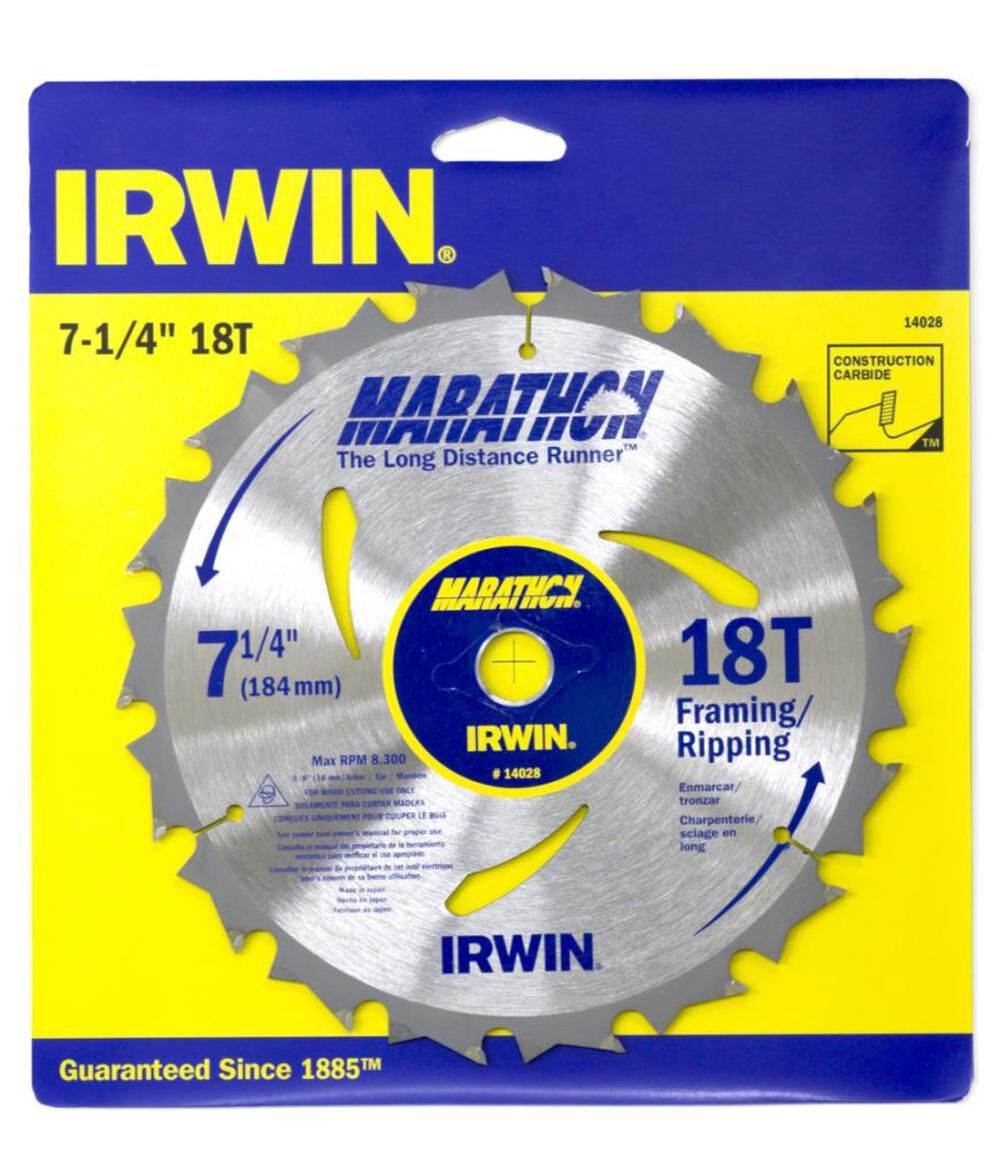 7-1/4In 18T TiN Saw Blade 14028