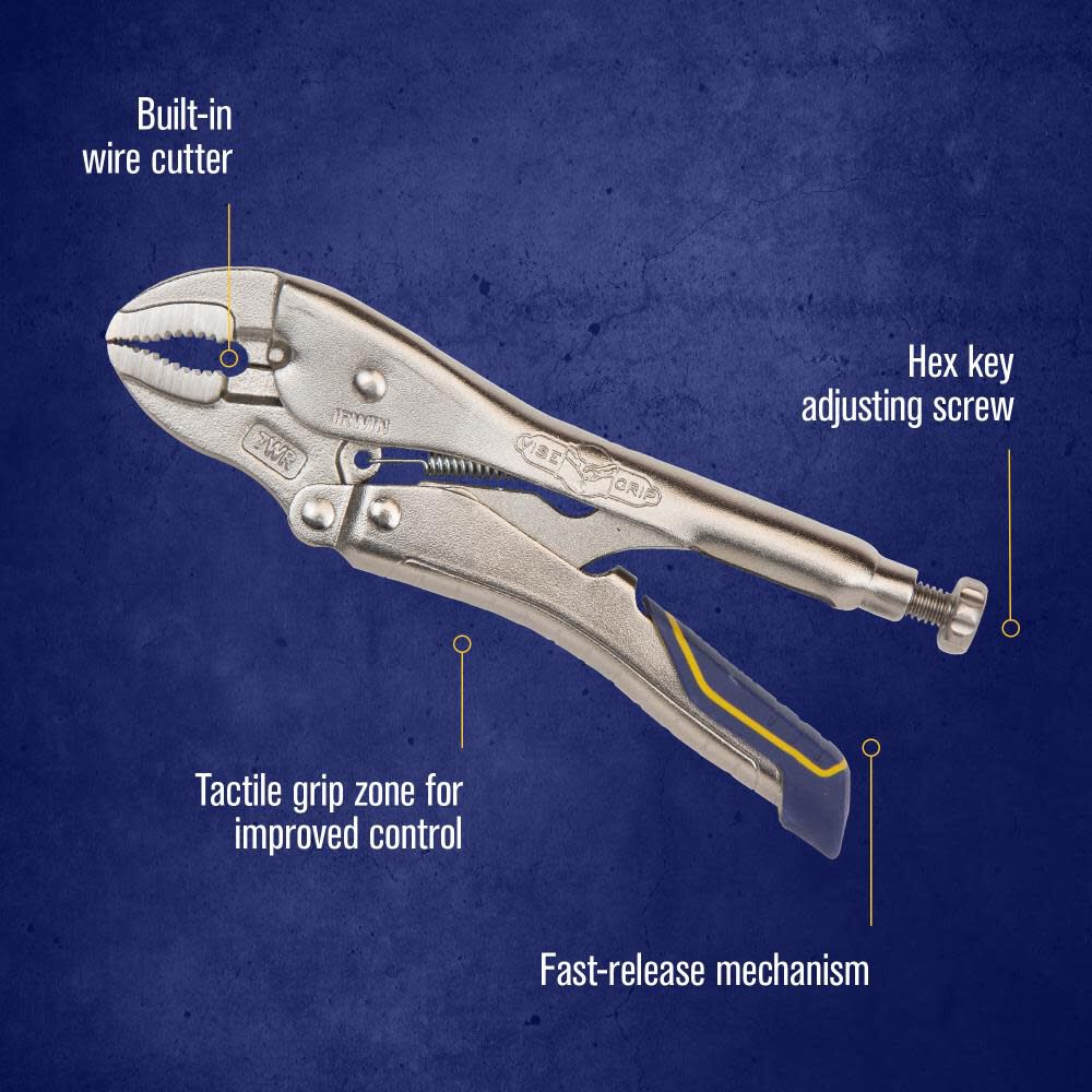 Fast Release 7-in Automotive Locking Pliers with Wire Cutter IRHT82580