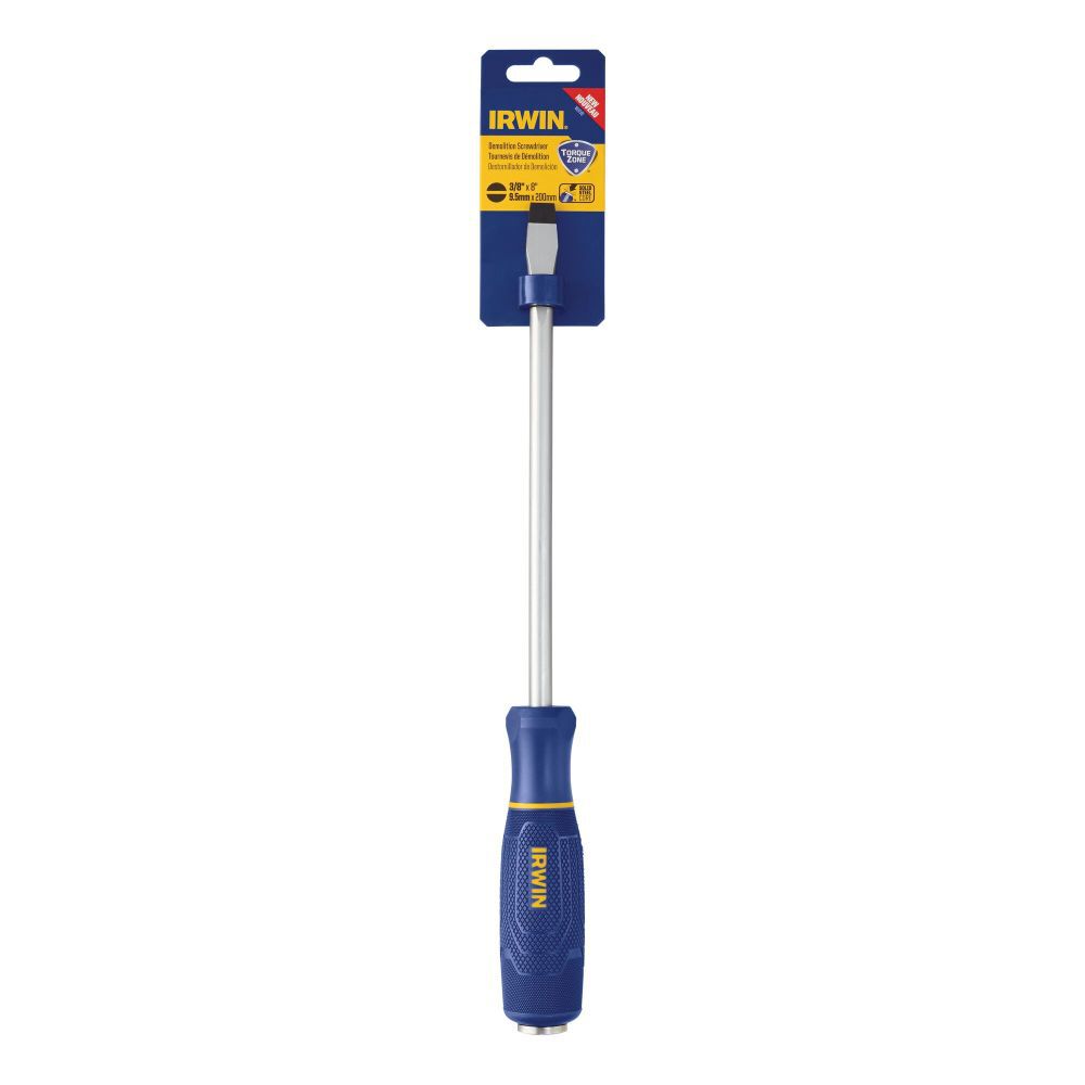 Torquezone Slotted Demolition Screwdriver, Keystone, 3/8 in x 8 in 1948769